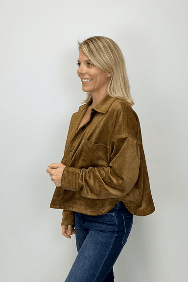 Z Supply All Day Cropped Suede Jacket - Coconut - Z Supply