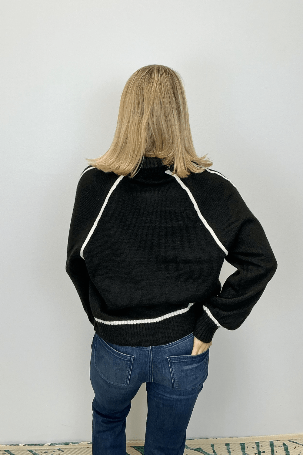 Z Supply Alps Half Zip Sweater - Black - Z Supply