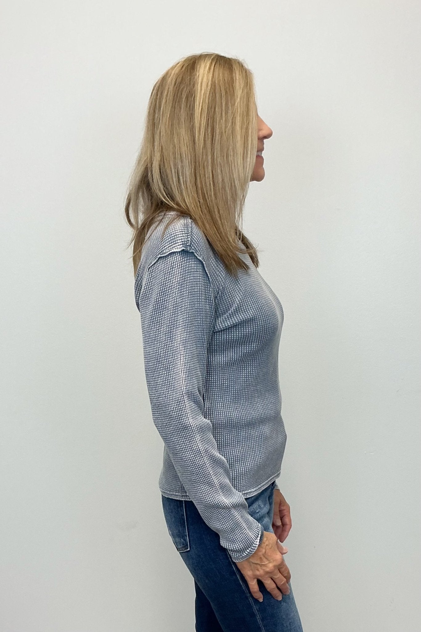 Z Supply Arlet Mini Thermal Top - Storm Cloud - Z Supply