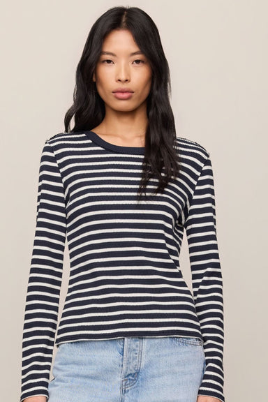 Z Supply Arlet Striped Thermal Top- Eclipse - Z Supply