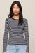 Z Supply Arlet Striped Thermal Top- Eclipse - Z Supply