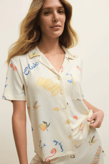 Z Supply Beach Days PJ Top - Vanilla Ice - Z Supply