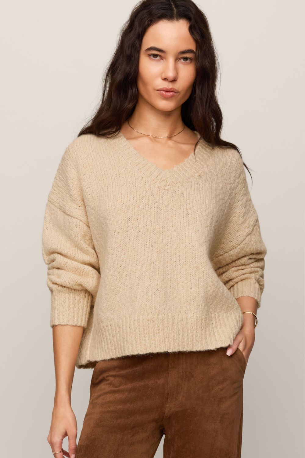 Z Supply Bolton Boucle Sweater- Chalk - Z Supply