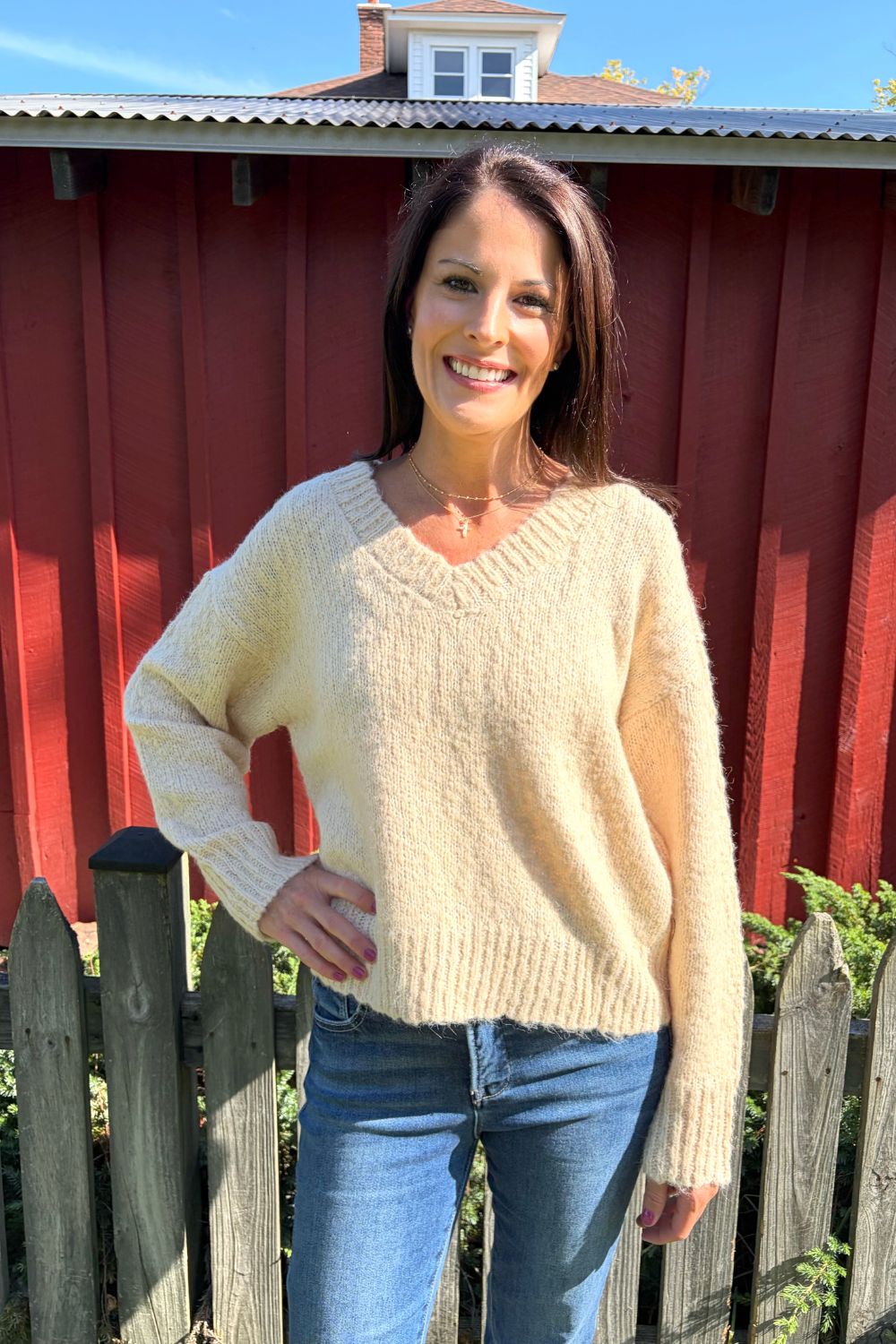 Z Supply Bolton Boucle Sweater In Chalk - Z Supply