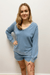 Z Supply Cam Knit Denim Whipstitch Top - Z Supply