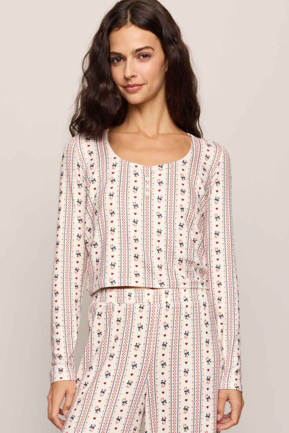 Z Supply Candy Cane Long Sleeve Top In Vanilla Ice - Z Supply