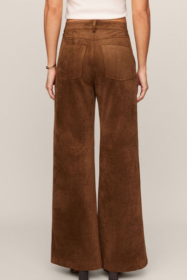 Z Supply Cecile Mid Rise Wide Leg Pant- Saddle Suede - Z Supply
