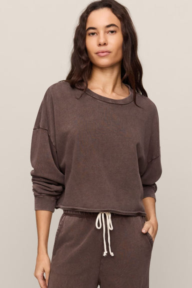 Z Supply Circuit Sweatshirt- Dark Chocolate - Z Supply
