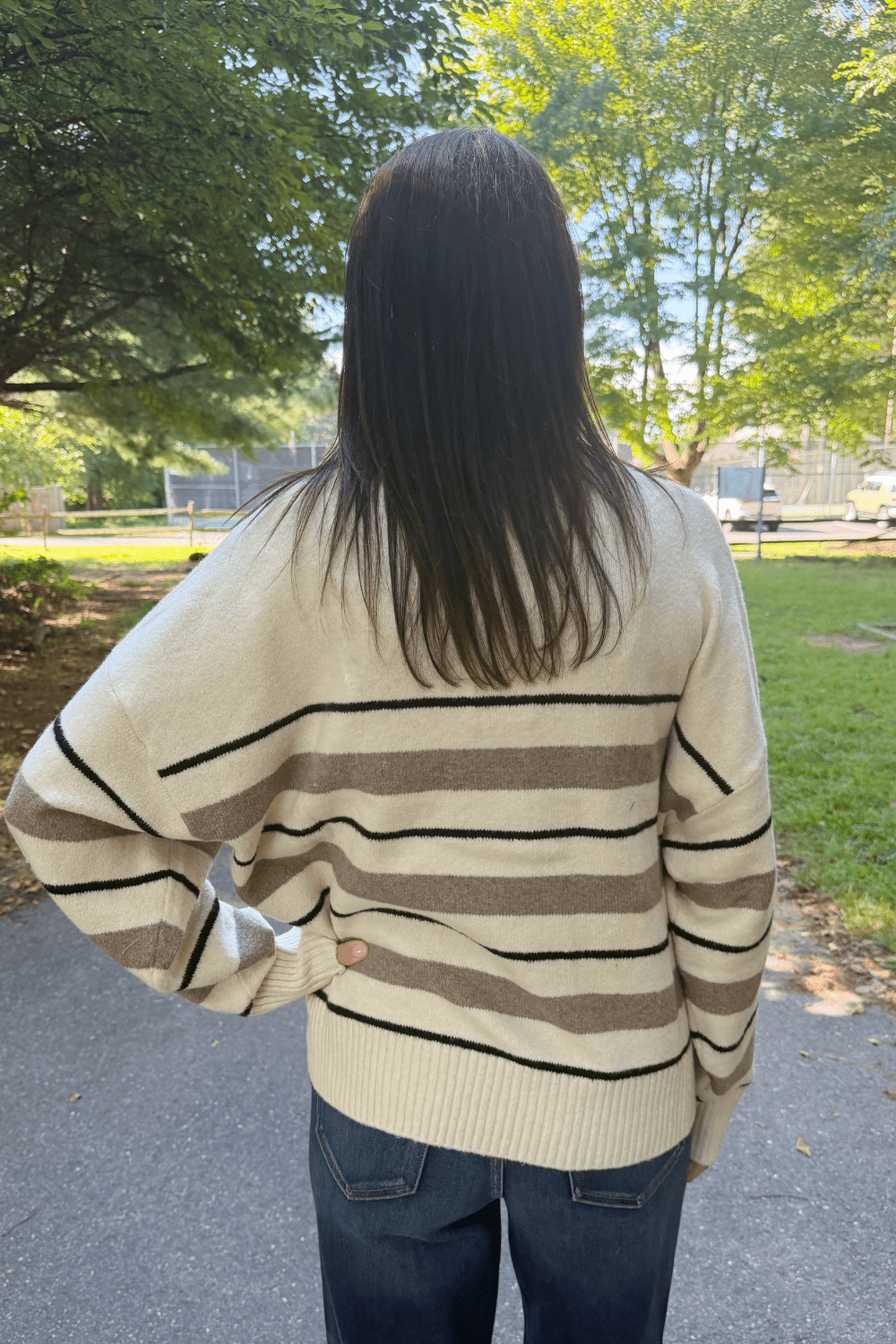 Z Supply Cirrus Stripe Sweater In Chalk - Z Supply