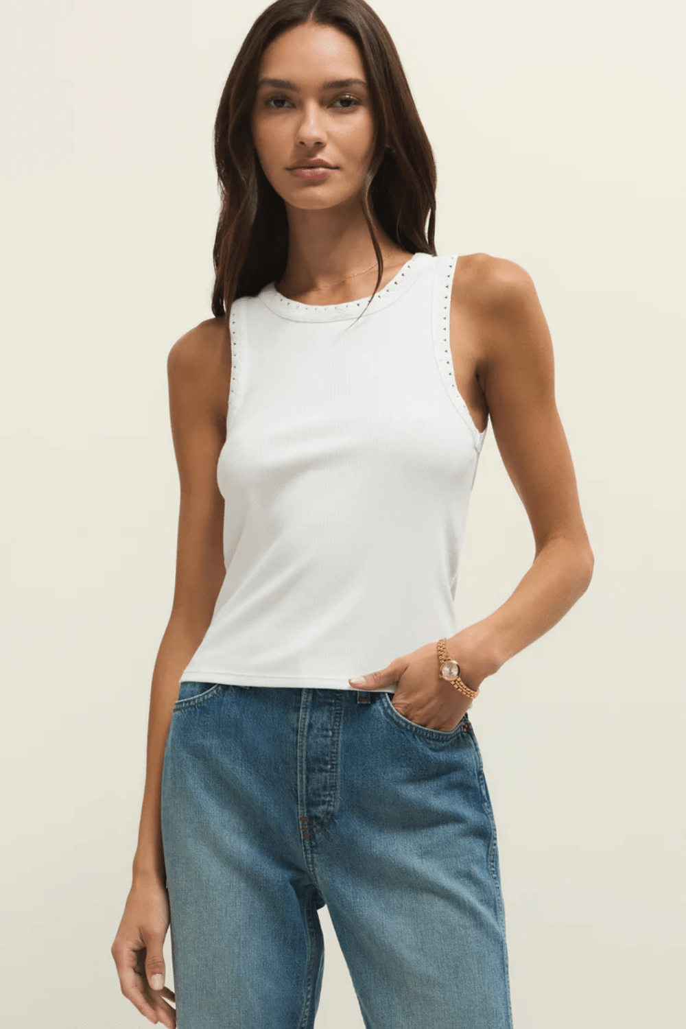 Z Supply Clarke Rib Tank - White - Z Supply
