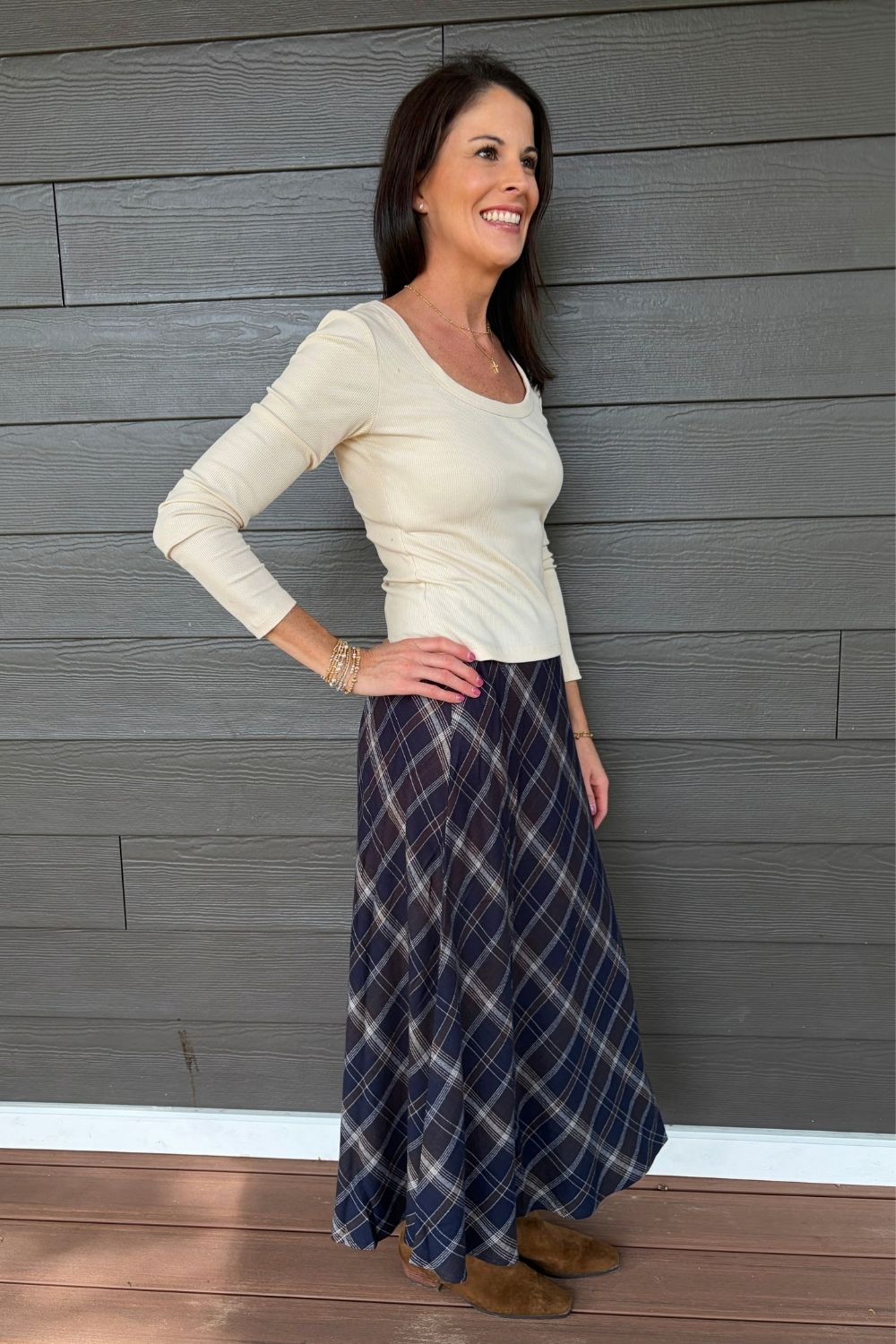 Z Supply Crestview Plaid Skirt In Eclipse - Z Supply