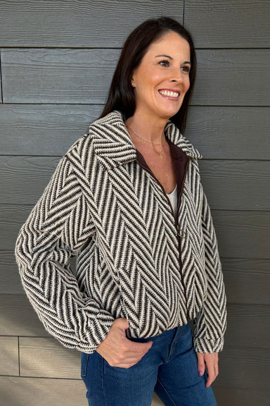 Z Supply Dunaway Bubble Jacket In Dark Chocolate - Z Supply