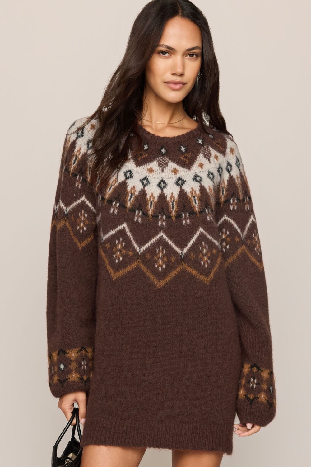 Z Supply Fair Weather Sweater Dress In Cinnamon - Z Supply