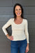 Z Supply Greyson Scoop Long Sleeve Tee In Chalk - Z Supply