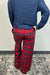 Z Supply Hangout Plaid Pant - Haute Red - Z Supply