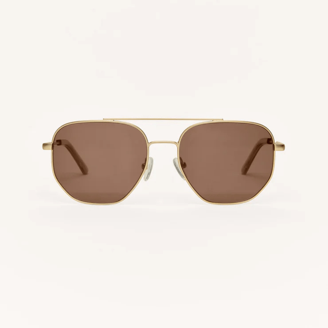 Z Supply Highway Sunglasses - Gold/Brown - Z Supply