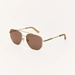Z Supply Highway Sunglasses - Gold/Brown - Z Supply