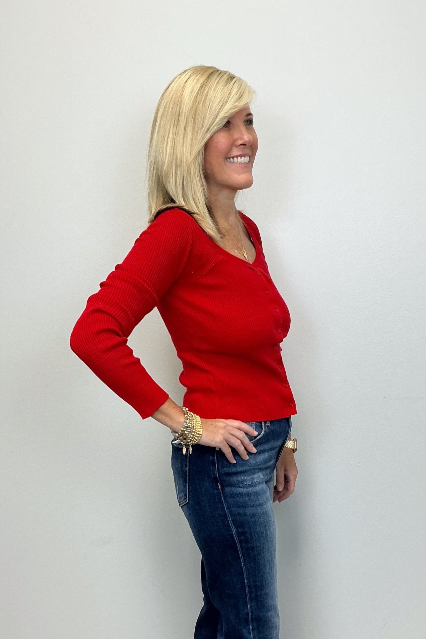 Z Supply Jovy Sweater Top - Festive Red - Z Supply