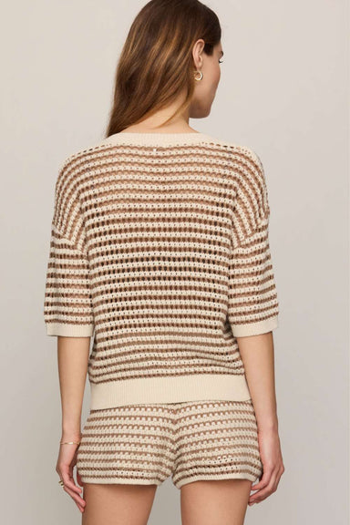 Z Supply Kylo Striped Polo Sweater in Taro - Z Supply