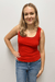 Z Supply Larkin Embroidered Tank- Chili Pepper - Z Supply
