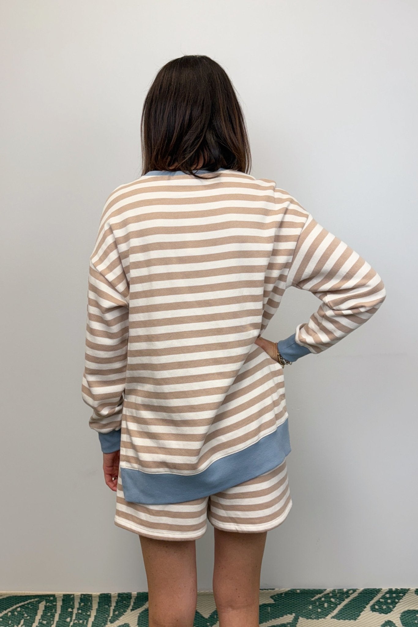 Z Supply Layer Up Stripe Sweatshirt - Evening Sand - Z Supply