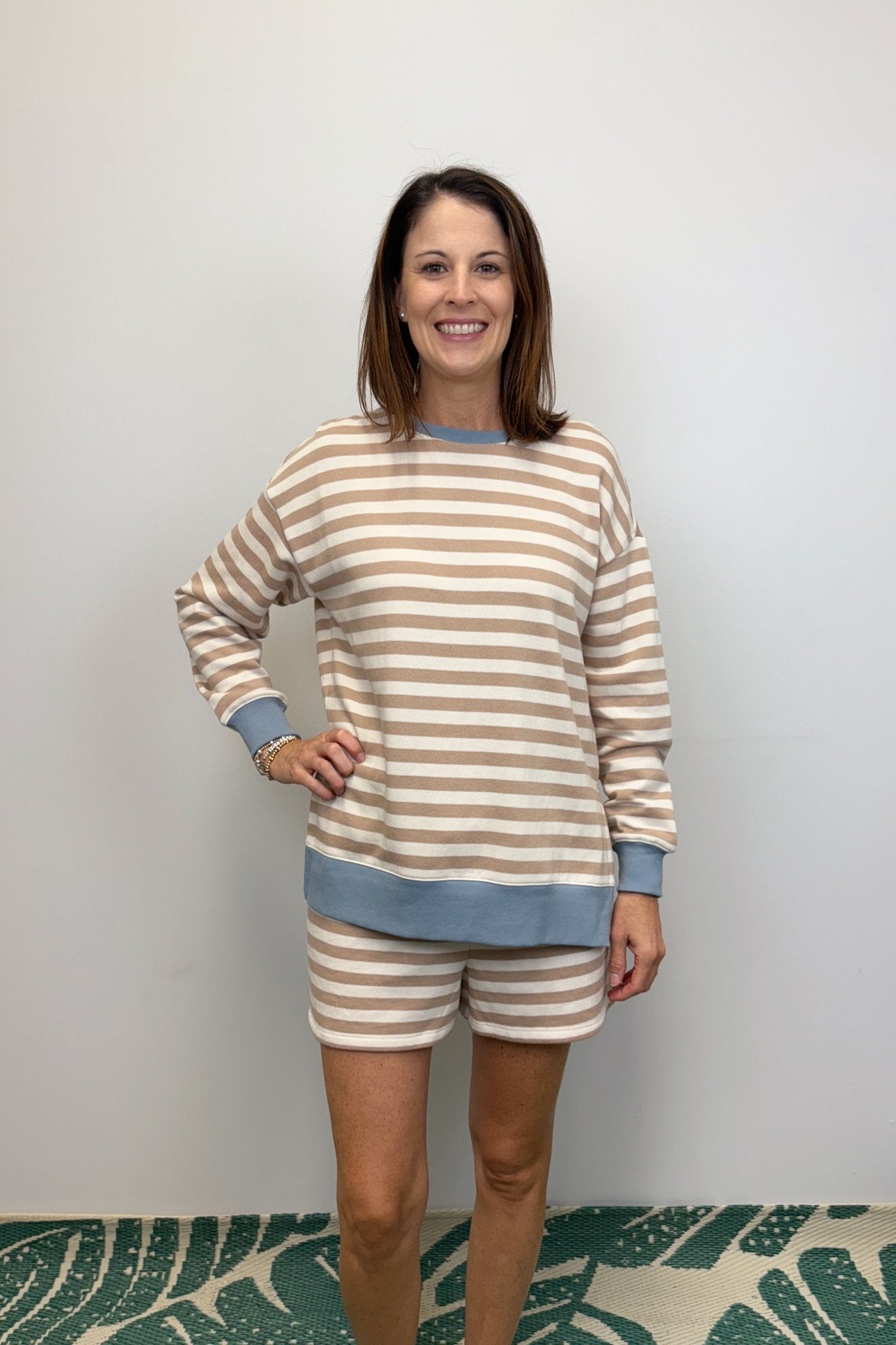 Z Supply Layer Up Stripe Sweatshirt - Evening Sand - Z Supply