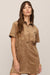 Z Supply Leone Suede Mini Dress- Light Sand - Z Supply