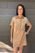 Z Supply Leone Suede Mini Dress- Light Sand - Z Supply