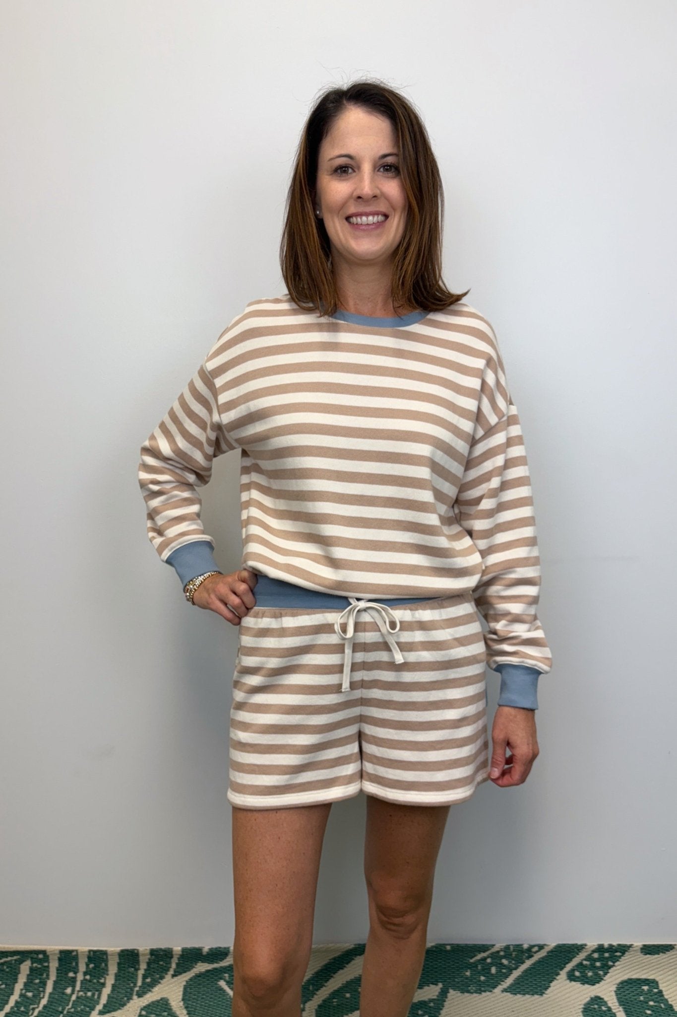 Z Supply Low Key Stripe Short - Evening Sand - Z Supply