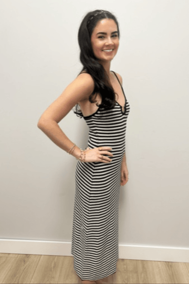 Z Supply Majestic Striped Midi Dress - Black - Z Supply