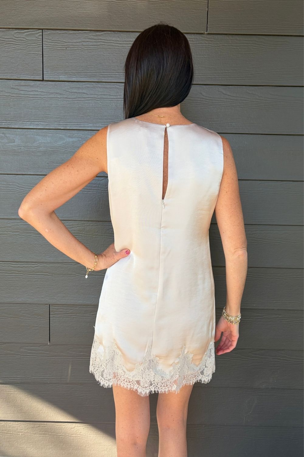 Z Supply Meadow Muse Lace Mini Dress In Frosted Pearl - Z Supply