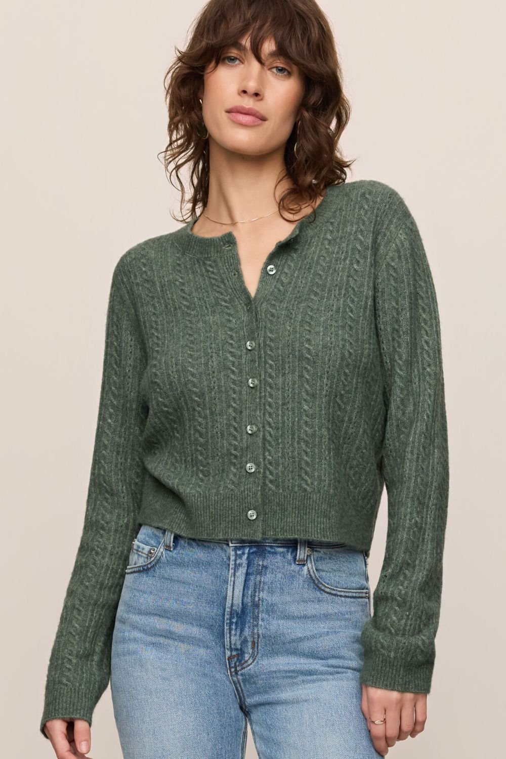 Z Supply Medina Pointelle Cardigan- Monstera - Z Supply