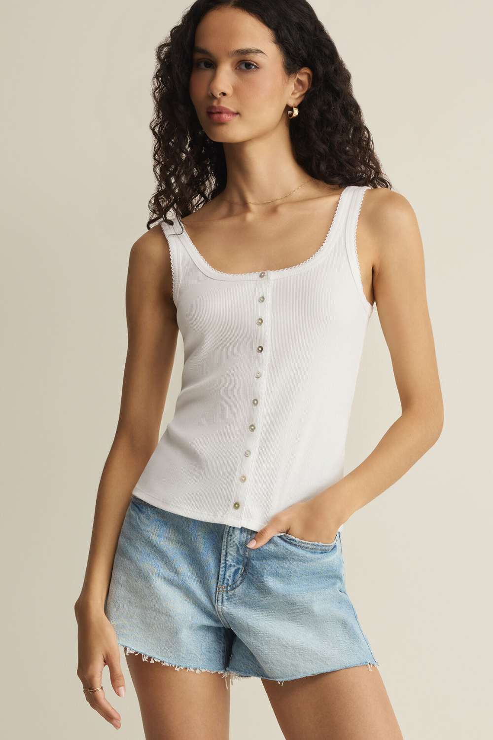 Z Supply Niko Scallop Rib Tank Top - Z Supply