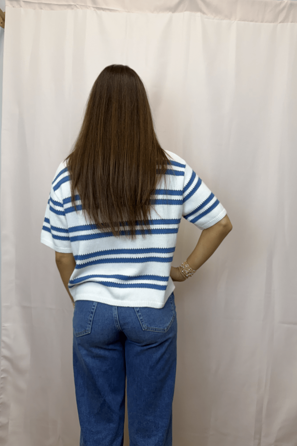 Z Supply Prado Stripe Sweater Tee - Lake Blue - Z Supply