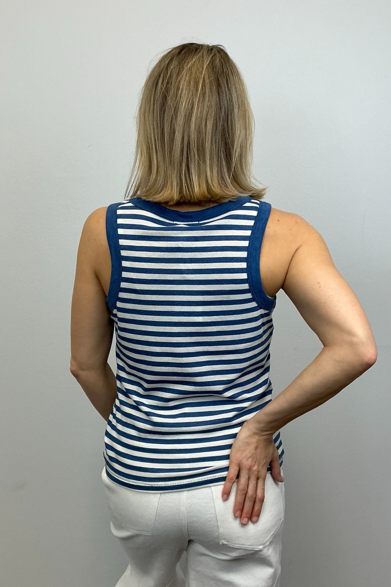 Z Supply Select Striped Tank - Calypso Blue Indigo - Z Supply