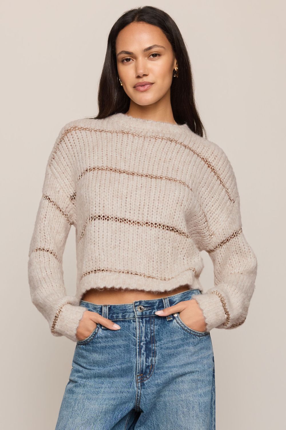 Z Supply Shine Bright Sweater In Frosted Pearl - Z Supply