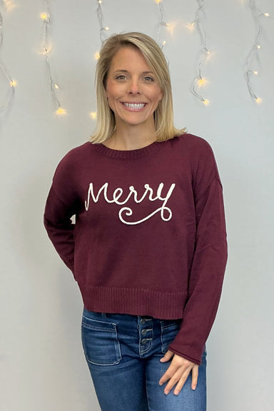 Z Supply Sienna Merry Sweater - Merlot - Z Supply