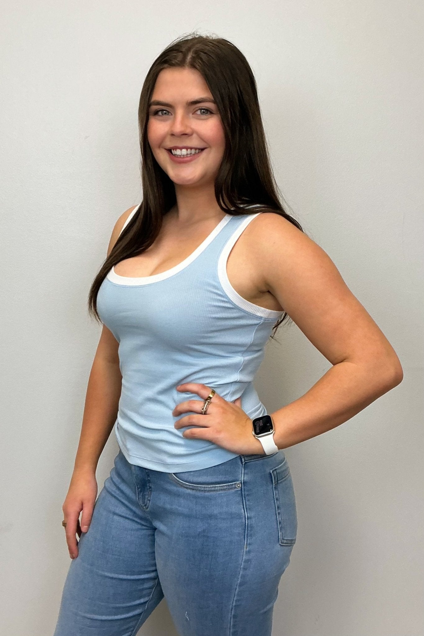 Z Supply Sirena Colorblocked Rib Tank - Coast - Z Supply