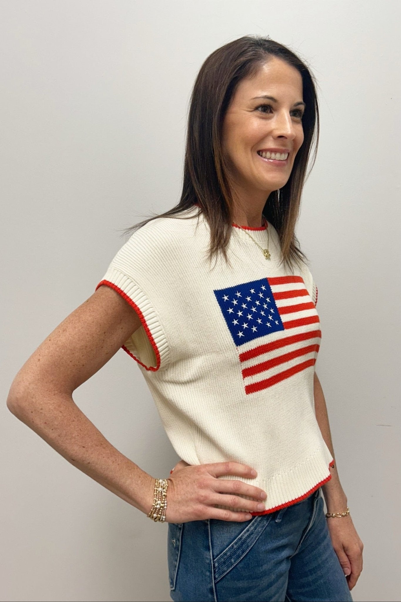 Z Supply Sleeveless Patriot Sweater - Z Supply