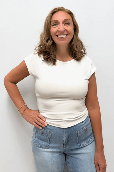 Z Supply Soft Trace Second Skin Top- Cloud - Z Supply