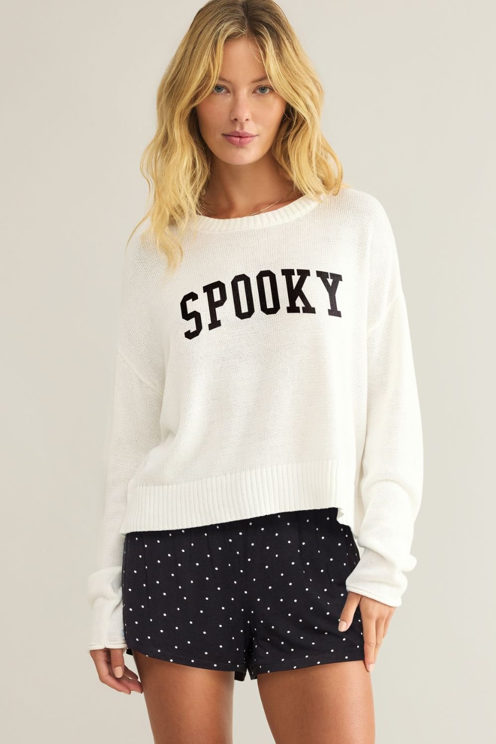 Z Supply Spooky Sweater- Sandstone - Z Supply