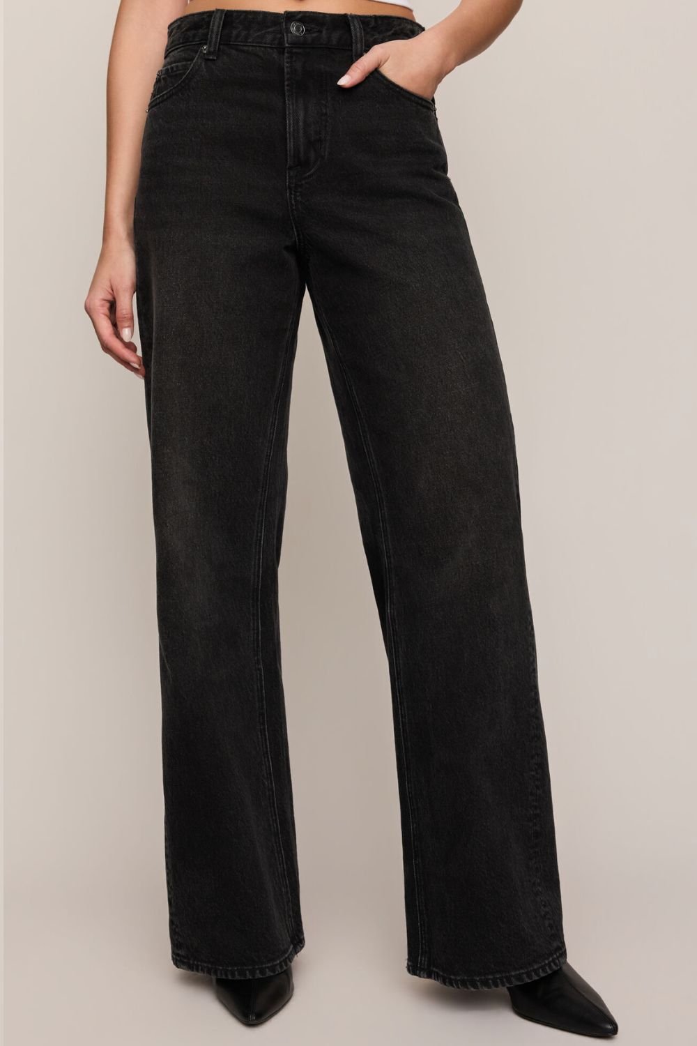 Z Supply The Head Turner High Rise Wide Jean In Backstage - Z Supply