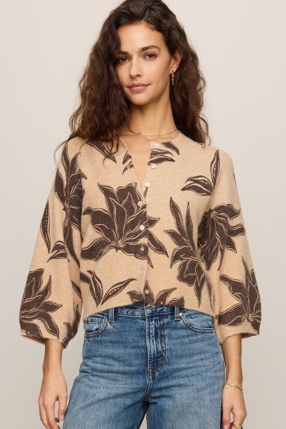 Z Supply Valor Floral Cardigan- Soft Ecru - Z Supply