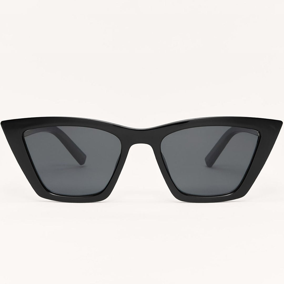 Z Supply Villa Sunglasses - Polished Black Grey - Z Supply