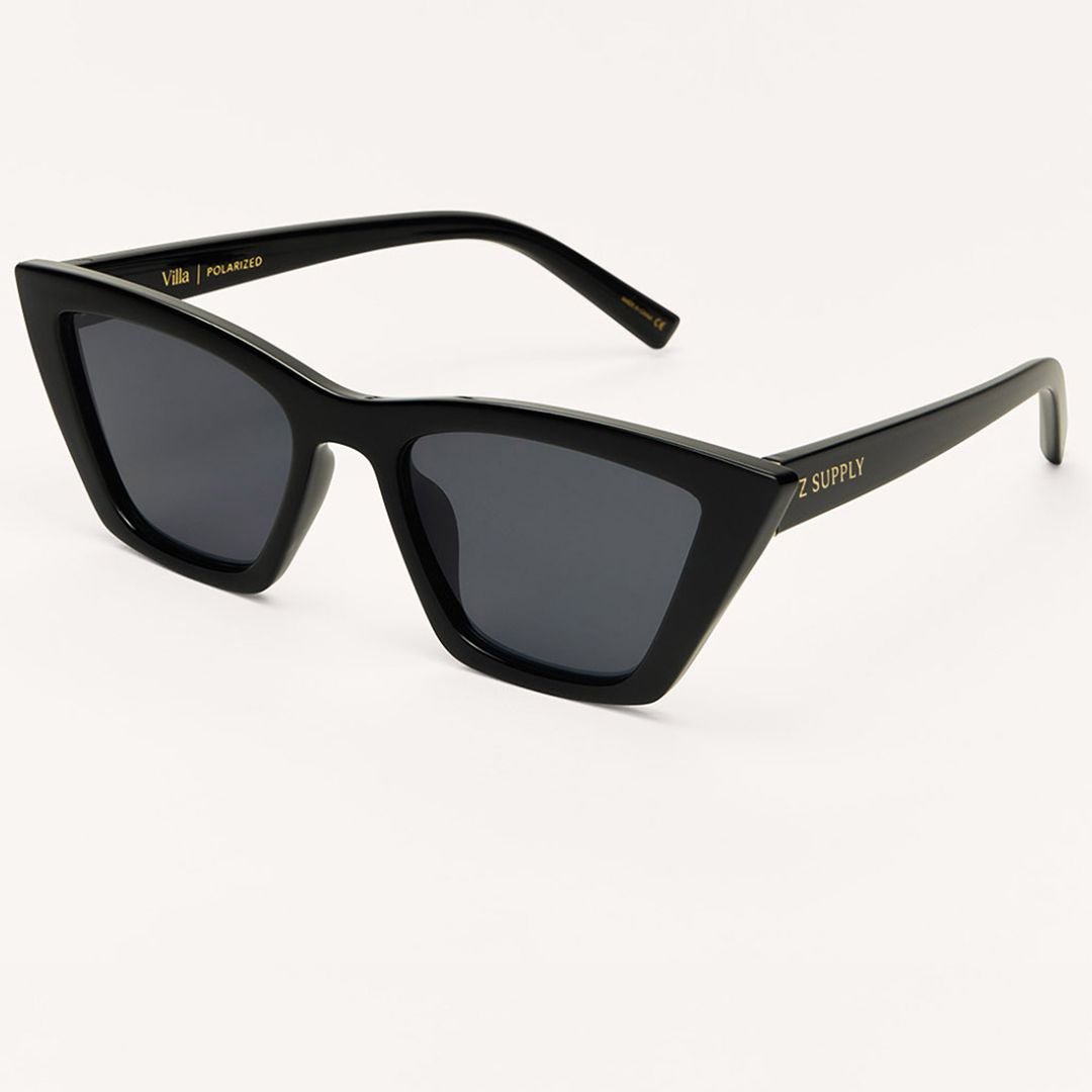 Z Supply Villa Sunglasses - Polished Black Grey - Z Supply