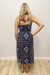 Zoe and Claire Grid Printed Dress- Navy - Zoe and Claire