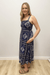 Zoe and Claire Grid Printed Dress- Navy - Zoe and Claire