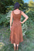Zoe + Claire A-Line Suede Dress In Brown - Zoe and Claire