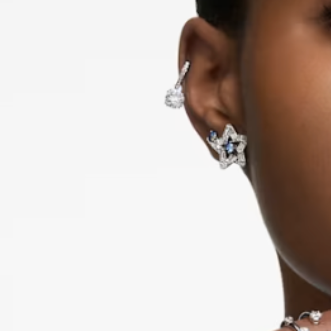 Swarovski Stella Stud Earrings - Rhodium