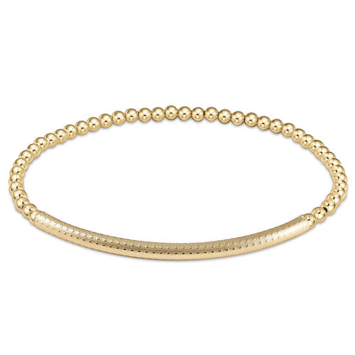 Enewton Extends Classic Gold Bliss Bar Textured Bead Bracelet